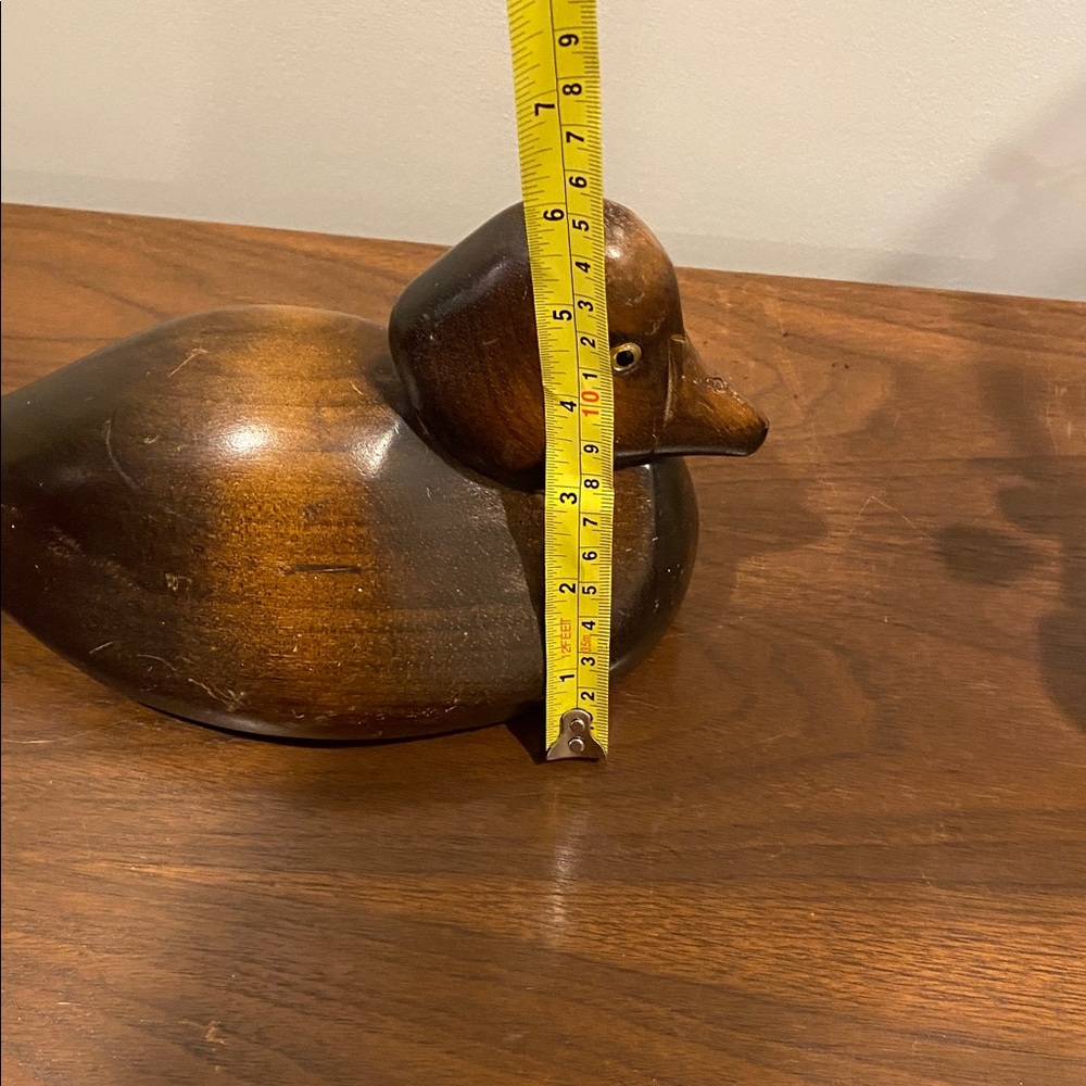 Handcrafted Wooden Duck decoy - Brown - Picture 8 of 8